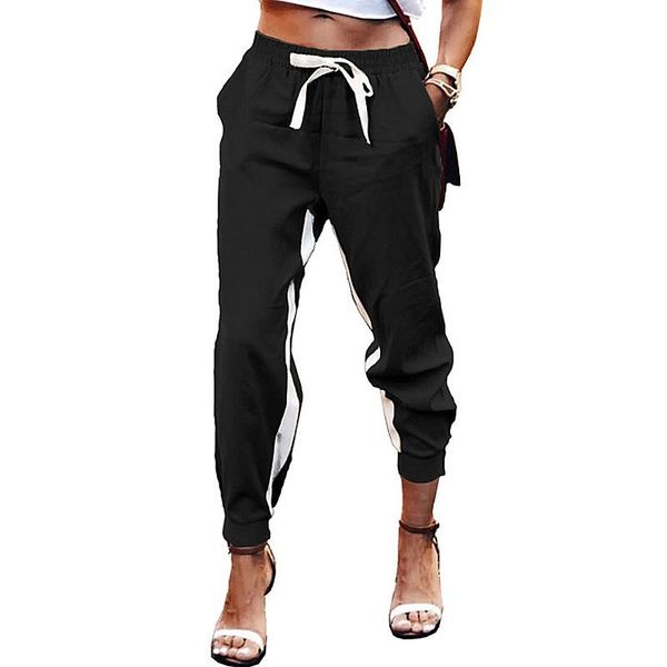 women's pants & capris 2021 streetwear drawstring elastic waist women patchwork pockets pencil office ladies autumn casual slim trouser, Black;white
women's pants & capris 2021 streetwear drawstring elastic waist women patchwork pockets pencil office ladies autumn casual slim trouser, Black;white
