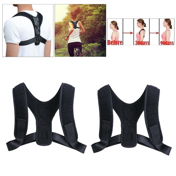 2x posture corrector clavicle back straight shoulder brace correction, White;red
2x posture corrector clavicle back straight shoulder brace correction, White;red