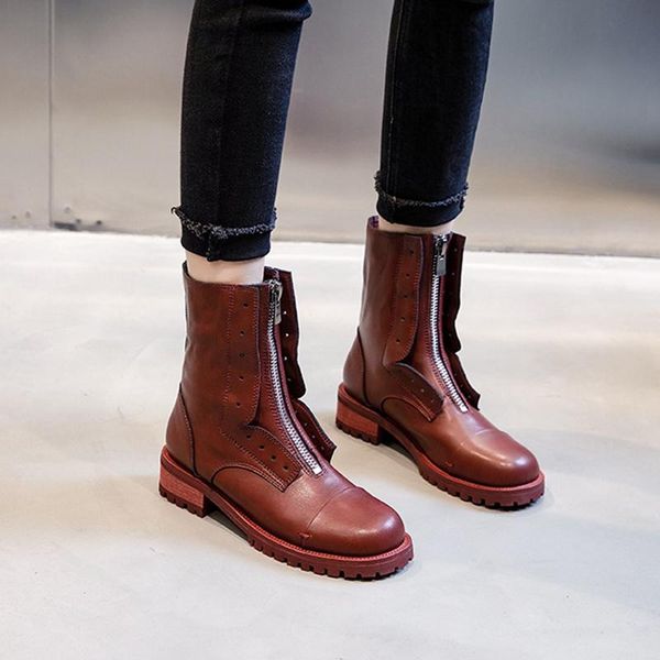 prova perfetto brand design women boots genuine leather short boots women leisure fashion runway show shoes winter, Black
prova perfetto brand design women boots genuine leather short boots women leisure fashion runway show shoes winter, Black