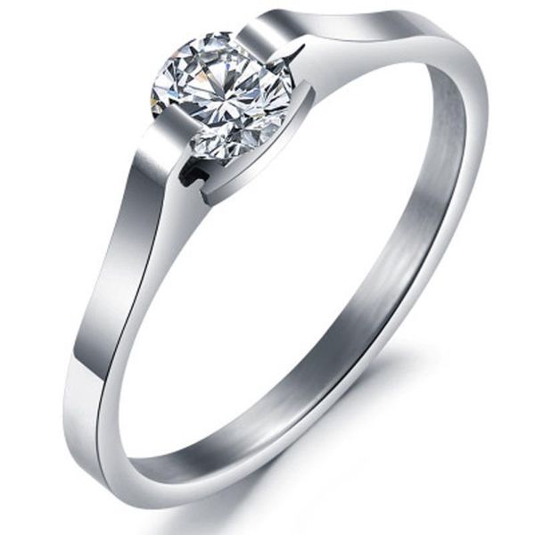 cifbuy romantic women 's engagement rings prong setting cubic zirconia wedding bands stainless steel simple design gift gj254, Slivery;golden
cifbuy romantic women 's engagement rings prong setting cubic zirconia wedding bands stainless steel simple design gift gj254, Slivery;golden