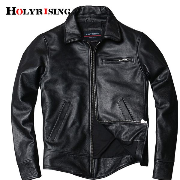 holyrising genuine leather jacket classic black cowhide jacket style pea coat fashion jacket for man plus size 19182 201114
holyrising genuine leather jacket classic black cowhide jacket style pea coat fashion jacket for man plus size 19182 201114
