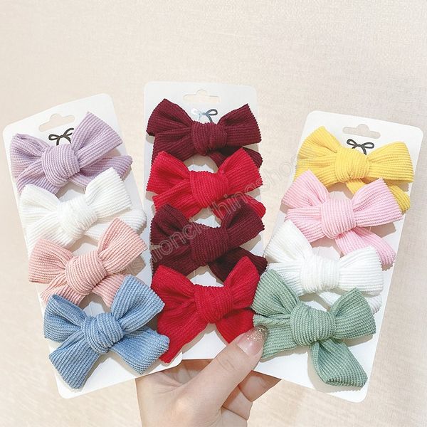 4pcs/set solid color cotton hair bows with clip for girls hair clips headwear new handmade barrettes gifts kids hair accessories, Slivery;white
4pcs/set solid color cotton hair bows with clip for girls hair clips headwear new handmade barrettes gifts kids hair accessories, Slivery;white