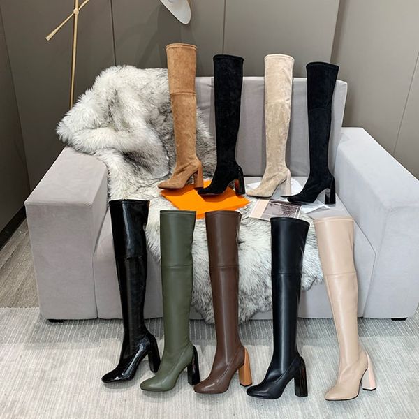 2020 luxury ladies winter fashion tall pu elastic skin boots elastic velvet boots high heel boots heel height 9cm size35-41 with box, Black
2020 luxury ladies winter fashion tall pu elastic skin boots elastic velvet boots high heel boots heel height 9cm size35-41 with box, Black
