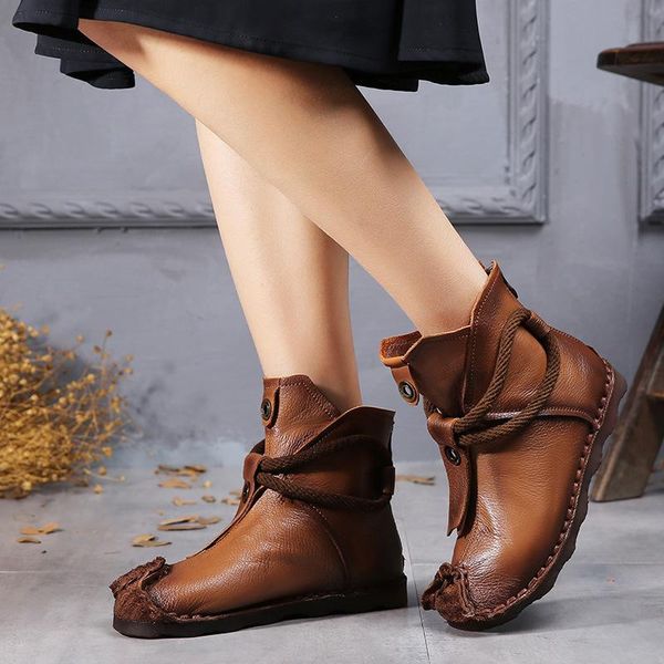 boots warm non-slip women's shoes low fish with genuine leather short winter, Black
boots warm non-slip women's shoes low fish with genuine leather short winter, Black