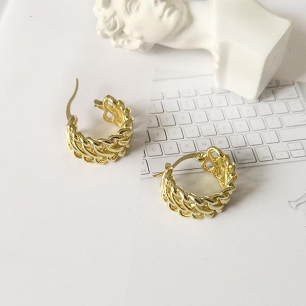 hoop & huggie european and american fashion gold color small twisted earrings for women hollow ear piercing simple statem, Golden;silver
hoop & huggie european and american fashion gold color small twisted earrings for women hollow ear piercing simple statem, Golden;silver
