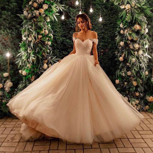 2021 new simple off the shoulder darling wedding elegant garden line tulle beach dress bride 7y2n, White
2021 new simple off the shoulder darling wedding elegant garden line tulle beach dress bride 7y2n, White