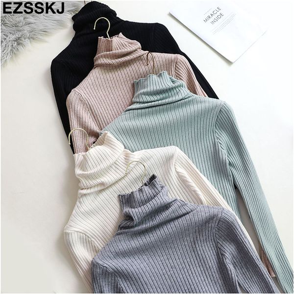 2019 casual pile collar spring autumn slim sweater pullovers women long sleeve basic knit female casual turtleneck sweater t200319, White;black
2019 casual pile collar spring autumn slim sweater pullovers women long sleeve basic knit female casual turtleneck sweater t200319, White;black