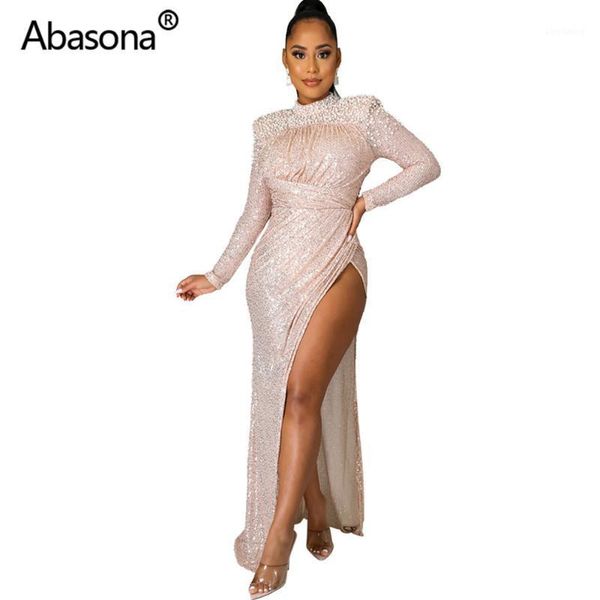 abasona split sequined pearls bodycon bandage party maxi dresses women summer 2021 night club tight full sleeve cut back1, Black;gray
abasona split sequined pearls bodycon bandage party maxi dresses women summer 2021 night club tight full sleeve cut back1, Black;gray