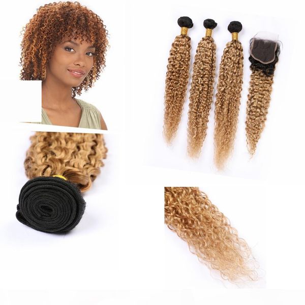ombre honey blonde human hair bundles with closure 4" * 4" dark root kinky curly ombre indian curly bundles and closure #1b #27, Black;brown
ombre honey blonde human hair bundles with closure 4" * 4" dark root kinky curly ombre indian curly bundles and closure #1b #27, Black;brown