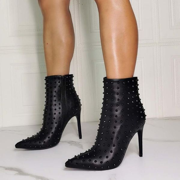 ribetrini new arrival female pointed toe punk ankle boots rivet brand designer autumn boots women high heels party shoes woman, Black
ribetrini new arrival female pointed toe punk ankle boots rivet brand designer autumn boots women high heels party shoes woman, Black