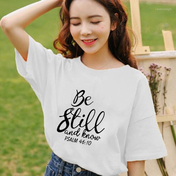 women's t-shirt be still and know that i am god women religious design tshirt casual summer faith graphic tee tumblr shirts1, White
women's t-shirt be still and know that i am god women religious design tshirt casual summer faith graphic tee tumblr shirts1, White