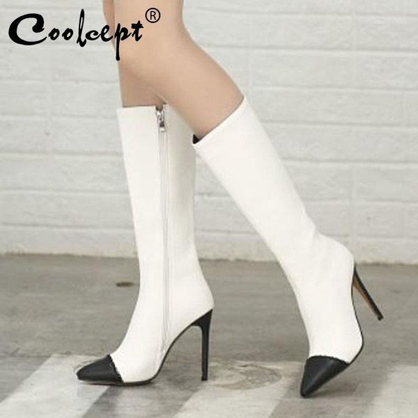 coolcept plus size 32-46 knee high boots women winter warm office ladies shoes pointed toe thin heels zipper long boots1, Black
coolcept plus size 32-46 knee high boots women winter warm office ladies shoes pointed toe thin heels zipper long boots1, Black
