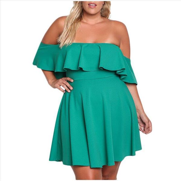 clothes dress women plus size off shoulder solid clubwear ruffled sleeve party mini daliy dress drop shipping, Black;gray
clothes dress women plus size off shoulder solid clubwear ruffled sleeve party mini daliy dress drop shipping, Black;gray