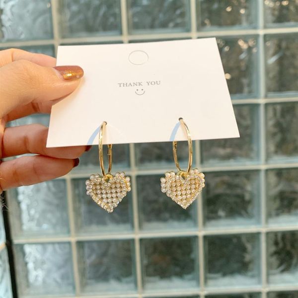2021 new arrivals cz zircon pearls heart pendant hoop earrings women small loop earrings hoops wedding party jewelry pendientes, Golden;silver
2021 new arrivals cz zircon pearls heart pendant hoop earrings women small loop earrings hoops wedding party jewelry pendientes, Golden;silver