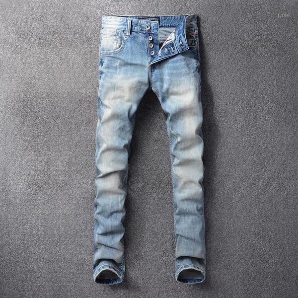 2019 new arrival fashion men jeans straight fit leisure quality biker jeans denim trousers brand ripped men pants1, Blue
2019 new arrival fashion men jeans straight fit leisure quality biker jeans denim trousers brand ripped men pants1, Blue