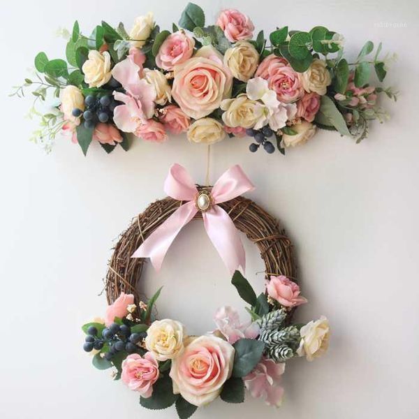 decorative flowers & wreaths wedding artificial wreath rose door decoration hanging garland lintel festival christmas home decor accessories
decorative flowers & wreaths wedding artificial wreath rose door decoration hanging garland lintel festival christmas home decor accessories