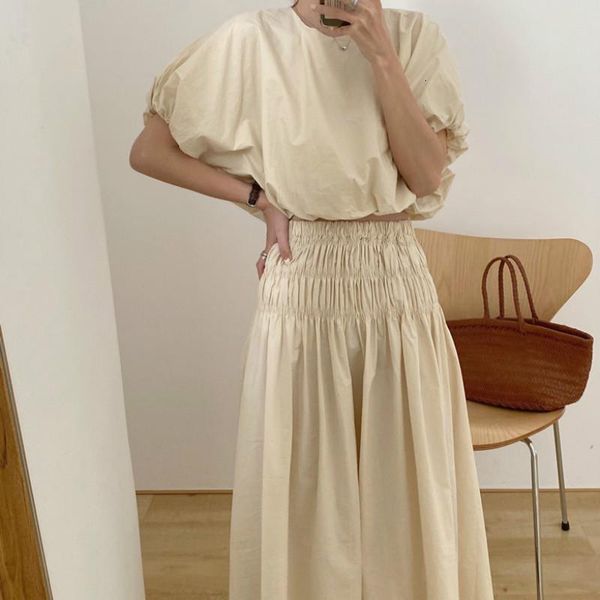 oversized summer vintage 2 two piece skirts sets women outfits puff sleeve crop and elastic waist pleat long a-line skirt, Gray
oversized summer vintage 2 two piece skirts sets women outfits puff sleeve crop and elastic waist pleat long a-line skirt, Gray