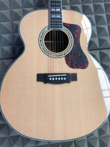 custom 43 inch solid f50 vintage style guitar natural wood guild acoustic guitar 
custom 43 inch solid f50 vintage style guitar natural wood guild acoustic guitar