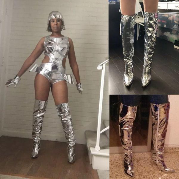 fashion bright pu mirror party high heels women shoespointed toe footwear 2020 plus size over the knee boots boot zip shoes 431, Black
fashion bright pu mirror party high heels women shoespointed toe footwear 2020 plus size over the knee boots boot zip shoes 431, Black