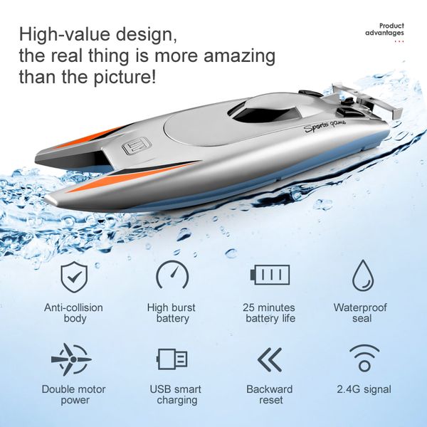 new 2.4ghz radio rc boat high speed rowing 7.4v capacity battery dual motor remote control boat 30km per hour toys for kids gift
new 2.4ghz radio rc boat high speed rowing 7.4v capacity battery dual motor remote control boat 30km per hour toys for kids gift