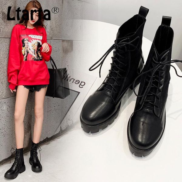 boots ltarta 2021 winter autumn chunky heel lace-up british style slanted short lace up -5026-17, Black
boots ltarta 2021 winter autumn chunky heel lace-up british style slanted short lace up -5026-17, Black
