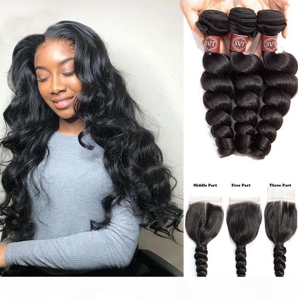 brazilian virgin hair bundles with closure loose wave bundles with 4x4 lace closure non-remy human hair, Black
brazilian virgin hair bundles with closure loose wave bundles with 4x4 lace closure non-remy human hair, Black