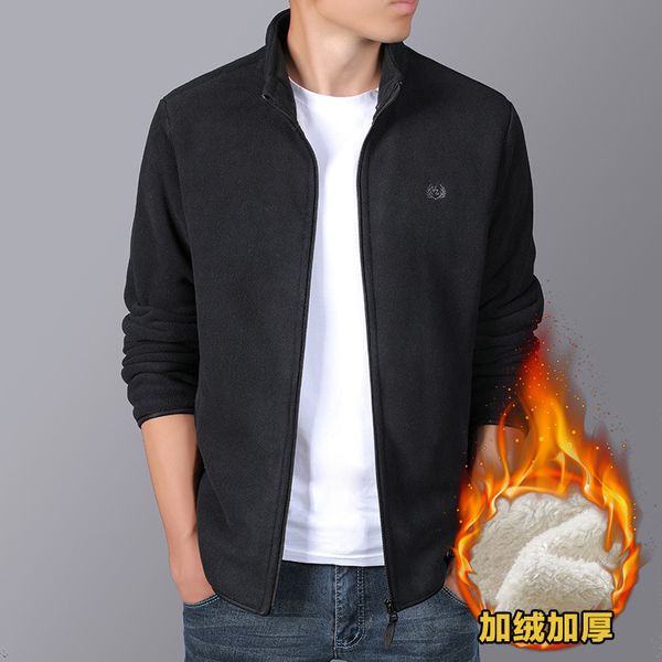 fleece jacket men's 2020 new casual jacket cashmere young men's vertical collar sweater men's wear, Black;brown
fleece jacket men's 2020 new casual jacket cashmere young men's vertical collar sweater men's wear, Black;brown