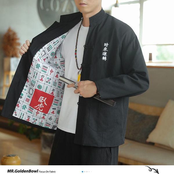 mrgoldenbowl chinese men black jacket autumn man long sleeve jackets coat 2020 vintage buttons men's jacket coats 5xl, Black;brown
mrgoldenbowl chinese men black jacket autumn man long sleeve jackets coat 2020 vintage buttons men's jacket coats 5xl, Black;brown