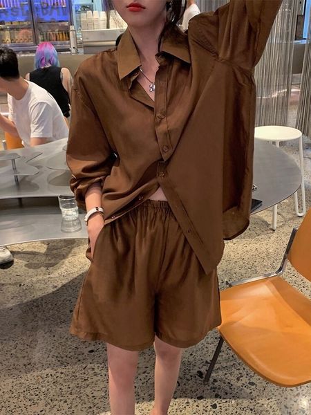 9ozf1 women's women's summer two-piece fashion solid color loose casual temperament student suit tencel two-piece summer tencel sh, Gray
9ozf1 women's women's summer two-piece fashion solid color loose casual temperament student suit tencel two-piece summer tencel sh, Gray