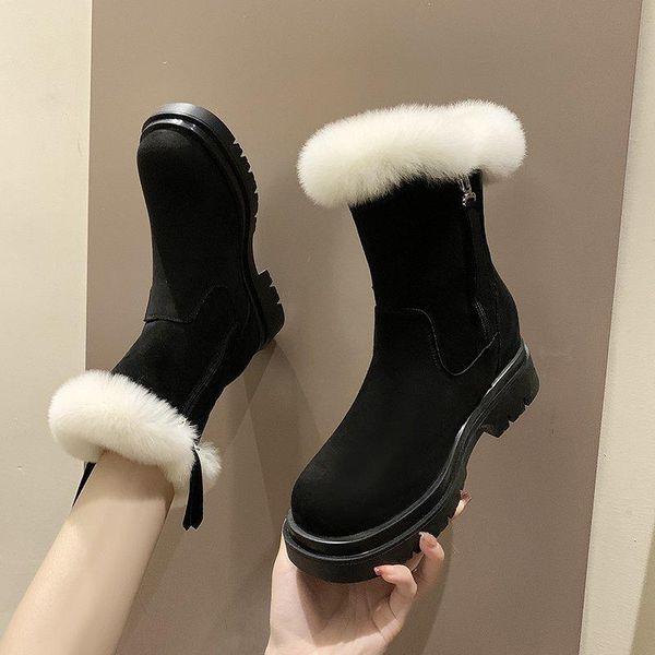 women's boots warm suede and ankle boots shoes women's plus size waterproof winter non-slip winter shoes m1680, Black
women's boots warm suede and ankle boots shoes women's plus size waterproof winter non-slip winter shoes m1680, Black