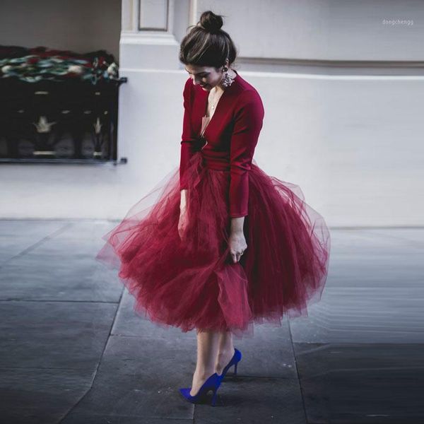 new chic romantic wine red tulle skirt outfit custom made extra puffy saia midi skirts womens burgundy elastic waist1, Black
new chic romantic wine red tulle skirt outfit custom made extra puffy saia midi skirts womens burgundy elastic waist1, Black