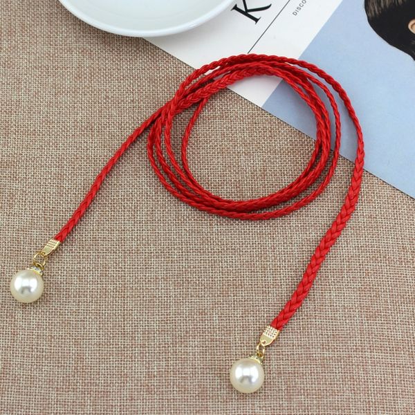 g7o4o spring and summer women's dress dresspearl dressfashion knot waist chain dress woven waist female rope belt pearl decorative xqtk, Black;brown
g7o4o spring and summer women's dress dresspearl dressfashion knot waist chain dress woven waist female rope belt pearl decorative xqtk, Black;brown