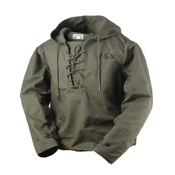 usn wet weather parka vintage deck jacket pullover lace up ww2 uniform mens navy military hooded jacket outwear army green 201123, Black
usn wet weather parka vintage deck jacket pullover lace up ww2 uniform mens navy military hooded jacket outwear army green 201123, Black