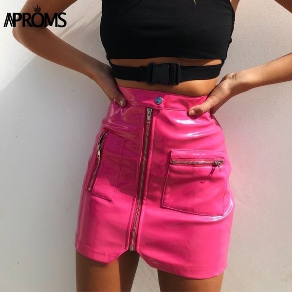 aproms pink pu leather pencil skirt women autumn winter short mini skirts female streetwear front zipper skirt bottoms 201027, Black
aproms pink pu leather pencil skirt women autumn winter short mini skirts female streetwear front zipper skirt bottoms 201027, Black