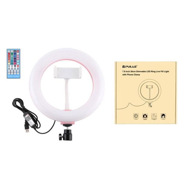 7,9 дюйма 20см rgb dimmable led ring light фото селфи заполняющая свет с сотового телефона клип селфи штатив
7,9 дюйма 20см rgb dimmable led ring light фото селфи заполняющая свет с сотового телефона клип селфи штатив