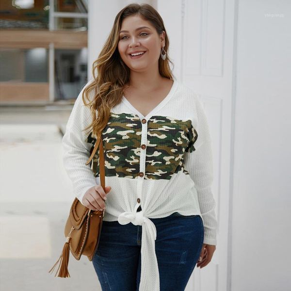 plus size women's 2020 autumn fashion v-neck single-breasted leopard print stitching sweater knit women's strap t-shirt 4xl1, White;black
plus size women's 2020 autumn fashion v-neck single-breasted leopard print stitching sweater knit women's strap t-shirt 4xl1, White;black