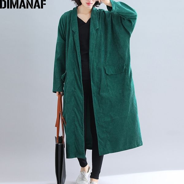 dimanaf women jackets plus size long coat corduroy autumn winter big size cardigan female clothes loose oversized outerwear 2019 y200101, Black;brown
dimanaf women jackets plus size long coat corduroy autumn winter big size cardigan female clothes loose oversized outerwear 2019 y200101, Black;brown