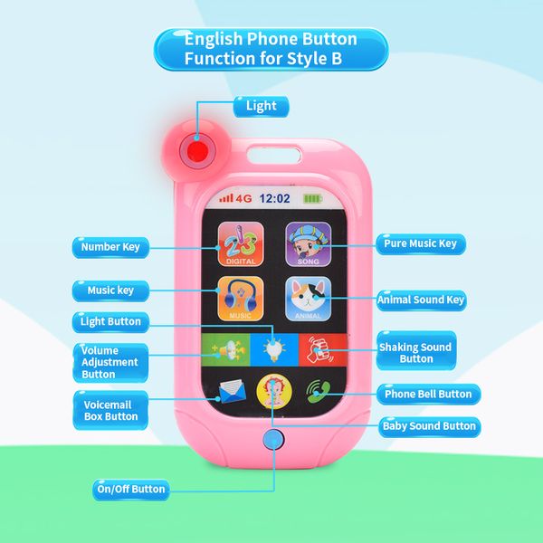 new style english mobile phone model simulation design intelligent toy children early education gift two color
new style english mobile phone model simulation design intelligent toy children early education gift two color