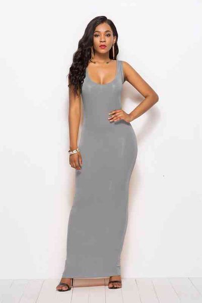high stretch tank robe spring summer thin long dress vestidos elegant women dress sleeveless slim maxi, Black;gray
high stretch tank robe spring summer thin long dress vestidos elegant women dress sleeveless slim maxi, Black;gray