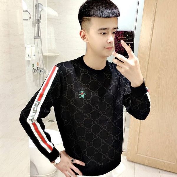 men's hoodie men's popular logo embroidery with velvet and thick autumn/winter web celebrity trend long-sleeved shirts crew-neck c, White;black
men's hoodie men's popular logo embroidery with velvet and thick autumn/winter web celebrity trend long-sleeved shirts crew-neck c, White;black