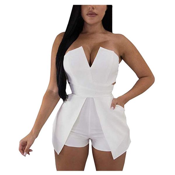 strapless playsuit rompers womens jumpsuit elegant split regular fit shorts zipper bodysuit combinaison femme combishort d1, Black;white
strapless playsuit rompers womens jumpsuit elegant split regular fit shorts zipper bodysuit combinaison femme combishort d1, Black;white