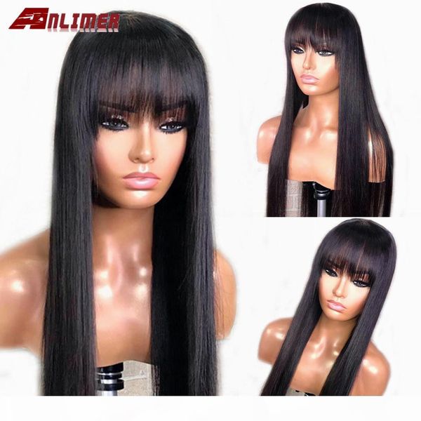 bangs wig human hair straight pre plucked 13x6 lace front wig with baby hair wig with bangs, Black
bangs wig human hair straight pre plucked 13x6 lace front wig with baby hair wig with bangs, Black