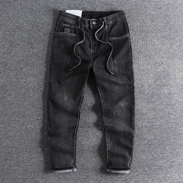 men's jeans 2021 pocket patch decoration worn out youth drawstring pants micro elastic comfortable fit versatile trouser 0609, Blue
men's jeans 2021 pocket patch decoration worn out youth drawstring pants micro elastic comfortable fit versatile trouser 0609, Blue