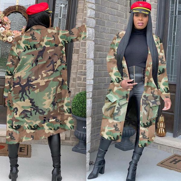 women's trench coats women ladies leisure camouflage print coat outerwear winter stylish long sleeve loose knee length, Tan;black
women's trench coats women ladies leisure camouflage print coat outerwear winter stylish long sleeve loose knee length, Tan;black