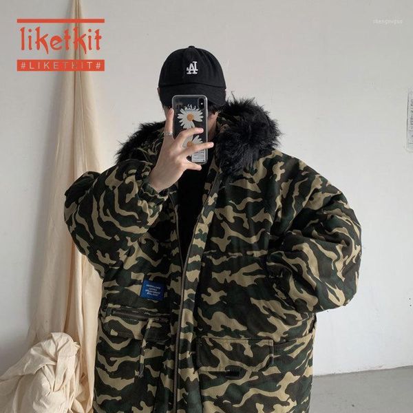 liketkit men winter hooded jackets 2019 camo print big fur collar warm thick parka coats male korean casual outdoors windbreaker1, Black
liketkit men winter hooded jackets 2019 camo print big fur collar warm thick parka coats male korean casual outdoors windbreaker1, Black