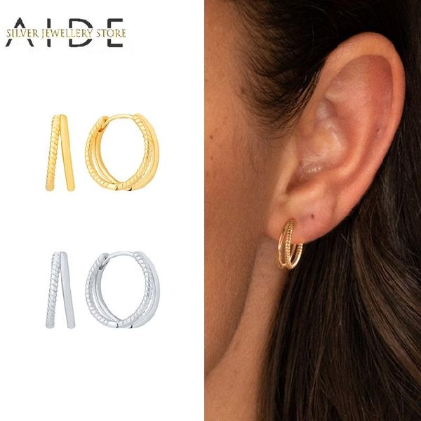 hoop & huggie aide minimalism double hoops earrings 925 sterling silver for women fashion twist glossy jewelry earring pendientes, Golden;silver
hoop & huggie aide minimalism double hoops earrings 925 sterling silver for women fashion twist glossy jewelry earring pendientes, Golden;silver
