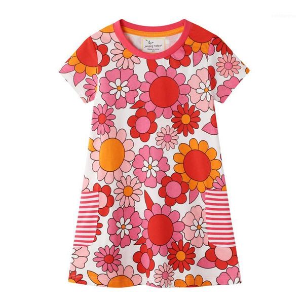 girl's dresses jumping meters printed flowers baby girls short sleeves cotton summer clothing a-line dress for 2-7t 20211, Red;yellow
girl's dresses jumping meters printed flowers baby girls short sleeves cotton summer clothing a-line dress for 2-7t 20211, Red;yellow