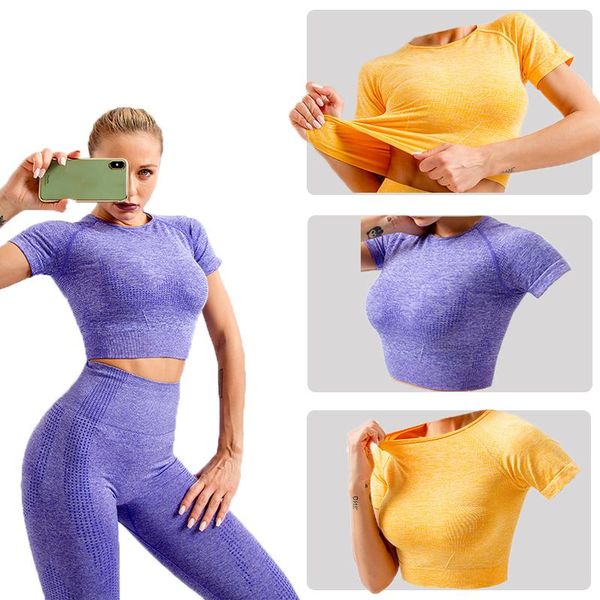 yoga outfits 2021 sports crop women's fashion seamless shirt high stretch breathable short sleeve sportswear, White;red
yoga outfits 2021 sports crop women's fashion seamless shirt high stretch breathable short sleeve sportswear, White;red