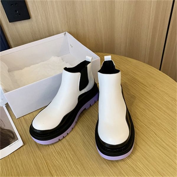 new spring 2021 fall fashions shoes thick women punk soles black boots 35-39 vjjd