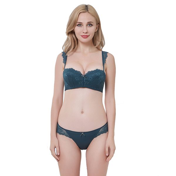 lace push-up half cup bra and panties set lacy underwear removable straps thick padded bow women undies lingerie y200708, Red;black
lace push-up half cup bra and panties set lacy underwear removable straps thick padded bow women undies lingerie y200708, Red;black
